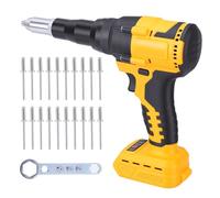 WODHMIEY Cordless Rivet Gun Brushless Riveter 360W 2000lbs Pulling Force 3 Quick-Change Nosepieces LED Light Compatible with DeWalt 20V XR Batteries DCB203/204/206 for DIY Automotive Construction