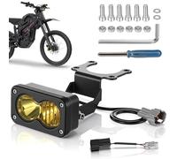 WODHMIEY Motorcycle LED Headlight 10W Off-Road Spot Light with Bracket IP68 Rated Water-Resistant Compatible with Sur-Ron Light Bee X S Segway X260 Talaria Sting MX3 MX4 3 Inch Yellow Light