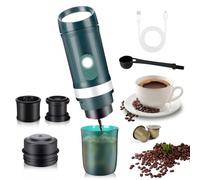 WODHMIEY Portable Espressos Coffee Maker, 9600mAh Battery, 20 Bar Pressure, Nespressos & Dolce Gustos Capsule & Ground Coffee Compatible - Travel Coffee Machine for Espressos, Latte, Iced
