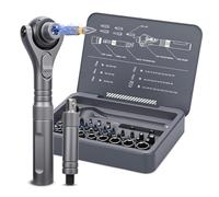 WODHMIEY Ratchet Screwdriver Set - 38-in-1 Magnetic Precision Repair Tool Kit with 180° Pivoting Head & Extended Shaft, Mini Portable Multi-Function Driver Kit for Home DIY Electronics & Quick Repairs