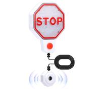 WODHMIEY Ultrasonic Garage Parking Sensor Parking Assist Device Flashing Warning Indicator Light with Audible Alert Distance Measuring Stop Indicator for Home Garage Workshop Plug or Battery (White)