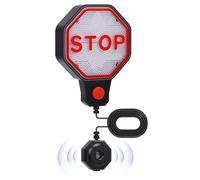 WODHMIEY Ultrasonic Garage Parking Sensor Parking Assist Device Flashing Warning Indicator Light with Audible Alert Distance Measuring Stop Indicator for Home Garage Workshop Plug or Battery (Black)