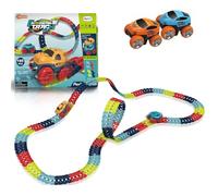 wodjcks Anti Gravity Race Track with Car, Glow in The Dark Race Track Set, 360° Electric Climbing Cars Race Tracks with Lights, Interchangeable Car Shells & Changeable Tracks(Battery Version)(184pc)