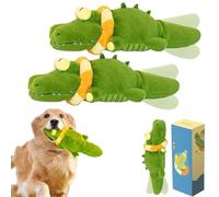 wodjcks Calming Crocodile Plush Dog Toy, Automatic Tail-Wagging, soft Machine Washable USB Charging, Durable and Fun Chew Toy for Dogs, Interactive & Emotional Support Plush for Dogs(2pcs)
