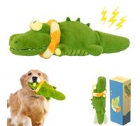 wodjcks Calming Crocodile Plush Dog Toy, Automatic Tail-Wagging, soft Machine Washable USB Charging, Durable and Fun Chew Toy for Dogs, Interactive & Emotional Support Plush for Dogs(1pcs)