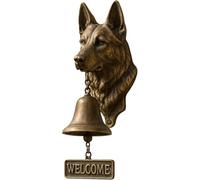 wodjcks Doberman Welcome Doorbell, German Shepherd Welcome Bell, West Highland White Terrier Welcome Doorbell,Wall-Mounted Decorative Hanging Bell for Yard Garden(German shepherd)