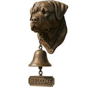 wodjcks Doberman Welcome Doorbell, German Shepherd Welcome Bell, West Highland White Terrier Welcome Doorbell,Wall-Mounted Decorative Hanging Bell for Yard Garden(Rottweiler)