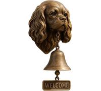 wodjcks Doberman Welcome Doorbell, German Shepherd Welcome Bell, West Highland White Terrier Welcome Doorbell,Wall-Mounted Decorative Hanging Bell for Yard Garden(King Charles Spaniel)