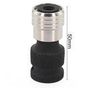 Wodsty 1/2 Inch Drive to 1/4 Inch Hex Drill Chuck Adapter for Socket Wrench, Black/Silver/Gold, 50mm