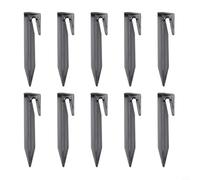 Wodsty 100pcs Lawn Mower Boundary Pegs 8.5cm Heavy Duty Plastic Anchors for Robot Mower Wire 0.1-3.8mm Secure Garden Installation Kit