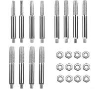 Wodsty 12pcs Diamond Grinding Head Chainsaw Chain Sharpener Bits 4.0mm 4.8mm 5.5mm, Emery Heads for Manual or Rotary Tool Use in Outdoor Equipment Care, Wood Carving and Glass Engraving