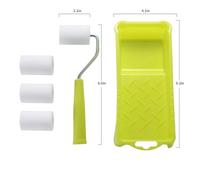 Wodsty 2 Inch Foam Paint Roller and Tray Set for Small Painting Jobs, Touch-Ups, and Trim Work, Includes Handle and Roller Brushes