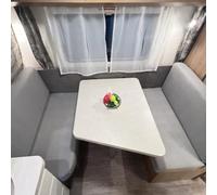Wodsty 2 PCS Stretch for RV for Seat Covers for Camper Trailer Booth Set, Removable Washable Microfiber Sofa Slipcover, Dinette Cushion Protector, Beige