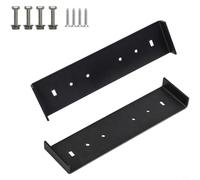 Wodsty 2 x Metal Letterbox Mounting Bracket Weatherproof for 8 Inch Letterbox 22 x 6 x 2 cm Robust Easy Assembly Black