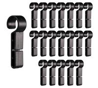 Wodsty 20Pcs Helmet Headlamp Clips Antislip Plastic Clamps For Hard Hats Safety Caps and Most Headlamps Black