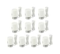 Wodsty 230V Normally Open Electric Heating Actuator for Floor Heating Water Distributor with 110N Thrust 3mm Stroke M30x1.5 Thread IP44 Rated PC 60mm Cable for Radiators Underfloor Heating Systems