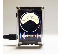 Wodsty 24 Inch HD LCD Music Spectrum Rhythm Level Indicator with 13 Display Modes, Analog VU Meter for Audio Signal Analysis and DIY Projects