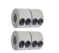 Wodsty 2PCS Shaft Coupler D25 L40 Clamp Stepper Motor Coupling for Engraving Machine, 6.35mm to 10mm Bore, Aluminum Alloy