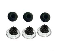Wodsty 3 Sets In-Ear Earphone Tips Silicone for Plantronics for Legend UC, Soft Foam Padding L/M/S Black Transparent (A)