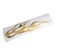 Wodsty 3D Flame Reflective Car Sticker Decal For Auto Motorcycle For Bike Body Graphics Silver/Gold/Red 20Cm X 6Cm 1 Pc