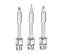 Wodsty 3PCS 510 Interface Soldering Iron Tips, M7 Thread, Silver Plated Copper, for 8-10W Battery Soldering Iron Mainframe, Mini Portable Soldering Replacement