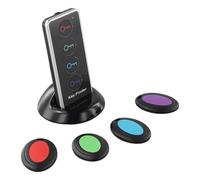 Wodsty 4 in 1 Wireless Remote Key Finder with LED Light and Sound Alarm for Keys, Wallet, and Remote Control, 15-30m Range, 4 Receivers and 1 Transmitter