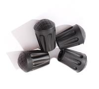 Wodsty 4 Pack 10mm Internal Diameter Crutches Walking Stick Tips Black Rubber Feet with Improved Grip and Wear Resistance