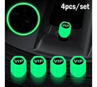 Wodsty 4Pc Luminous Tire Valve Caps For Car Truck For Bike Glow In The Dark Dust Proof Wheel Stem Covers 1.2X1.6Cm Plastic