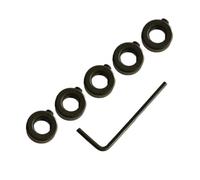 Wodsty 5pc Depth Stop Collars for Ring Positioner with Wrench, Drill Bit Depth Stop Collar Set in 3/4/5/6/8/10/12/16mm, Carbon Steel