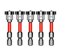 Wodsty 5pcs 50mm Strong Positioning Drill Bit Set for Electric Screwdrivers, High Concentricity Steel Bits for Gypsum Board and Self-Tapping Screws