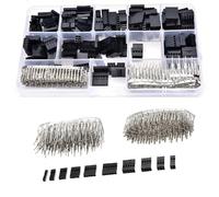 Wodsty 620-Piece Jumper Pin Header Connector Kit with Male and Female Crimp Pins and 254mm Pitch Housing for Breadboard and Prototyping