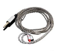 Wodsty 8-Strand Silver-Plated Cable for IM Series Headphones, 5N OCC Copper Stranded with A2DC, 1.2 m Replacement Cable for Clear Audio Quality (Grey IM)