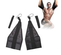 Wodsty Abdominal Trainer with Stainless Steel Hook, 300 lbs Load Capacity, Abdominal Strap for Pull-ups and Knee Lifts, Fitness Equipment for Home and Studio, Black