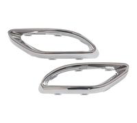 Wodsty Abs Eltroated Rr Exhaust Tip Trim For Mercedes for BENZ W205 W177 W247 Models 2015-2022, Silver Finish Tailpipe Cover Compatible With Oem 2058852221 2058852321, 2Pcs