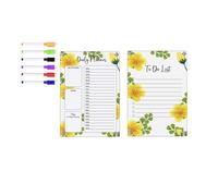 Wodsty Acrylic Refrigerator Calendar and Message Board with 6 Pens, 2-Pack for Weekly Planner and Meal Schedule