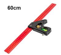 Wodsty Aluminum Alloy Combination Square with Angle Ruler and Level, 30/40/60cm Measuring Tool for Woodworking, Furniture Building, and Cabinet Installation