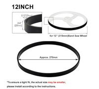 Wodsty Band Saw Rubber Band for 8-14 Inch Woodworking Band Saws, Anti-Slip Replacement Scroll Wheel for Ring, Black Rubber, 1-Pack