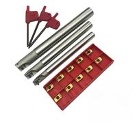 Wodsty BAP 300R C10-10, C12-12 and C16-16 CNC Indexable End Mill Holder Tool Set with 10Pcs APMT1135 Carbide Inserts for Turning and Milling