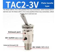 Wodsty Brass Pneumatic Mechanical Push Valve, 2 Position 3/5 Way, Button/Roller/Spoon/Wrench Type, for Industrial Air Control Systems