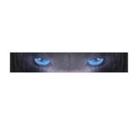Wodsty Car Front Rear Windshield Sticker 3D Sunshade Decal for Terror Decor Pvc Waterproof Material SeeThrough No Fade for Yellow Eyes Blue Eyes Fire Skull Wolf Black Skull Designs