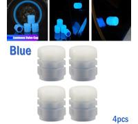 Wodsty Car Tire Valve Caps For Fluorescent Blue Luminous Wheel Stem Covers 4/8/16Pcs For Cars Suvs Trucks with Rubber Seal Dustproof Light Storage ABS Material