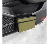 Wodsty Car Trash Can for Car Storage Foldable Door Side Hanging Bin with Large Capacity Pu Leather Seat Back organizer for Travel Black/Red/Beige/Grey/Army Green