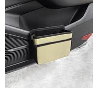 Wodsty Car Trash Can for Car Storage Foldable Door Side Hanging Bin with Large Capacity Pu Leather Seat Back organizer for Travel Black/Red/Beige/Grey/Army Green