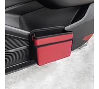 Wodsty Car Trash Can for Car Storage Foldable Door Side Hanging Bin with Large Capacity Pu Leather Seat Back organizer for Travel Black/Red/Beige/Grey/Army Green