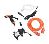 Wodsty Compact 12V Electric High Pressure Water Pump, Portable Car Washer Set with Multi-Mode Nozzle for Vehicle Outdoor Cleaning