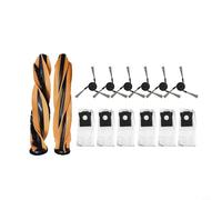 Wodsty Compatible with for MOVA Z60 for Ultra Pro Vacuum Accessories, 2 Main Rollers 6 Edge Brushes 6 Bags, Tangle-Free Design for Deep Cleaning