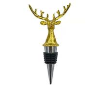 Wodsty Deer Head Wine Stopper, Zinc Alloy Champagne and Beverage Bottle Sealer with Silicone Gasket for Holiday Parties and Weddings