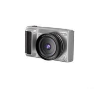 Wodsty Digital Camera Starter Set 6400W HD, Vlogging Camera with Voice Control, 64GB SD Card & Accessories, Compact Travel Photography for Beginners, Black (Silver)