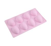 Wodsty Easter Egg Silicone Mold, 8 Cavity Food-Grade Non-Stick Chocolate for Candy Soap Candle Making Form, 25.1 x 14.7 x 3 cm, Pink/Red/Purple