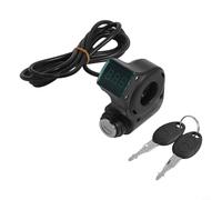 Wodsty Electric Scooter LCD Throttle Display with Voltage Monitor, Power Switch and Key Lock for KUGOO M4 PRO, Fits 12V-99V Acid and Lithium Battery Models